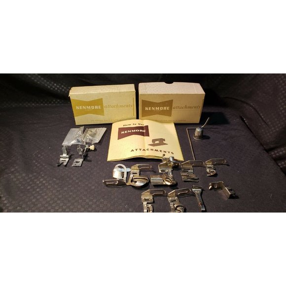 Vintage Kenmore Sewing Machine Attachments 2 Original Boxes #607.98 & #61002 - Picture 1 of 7